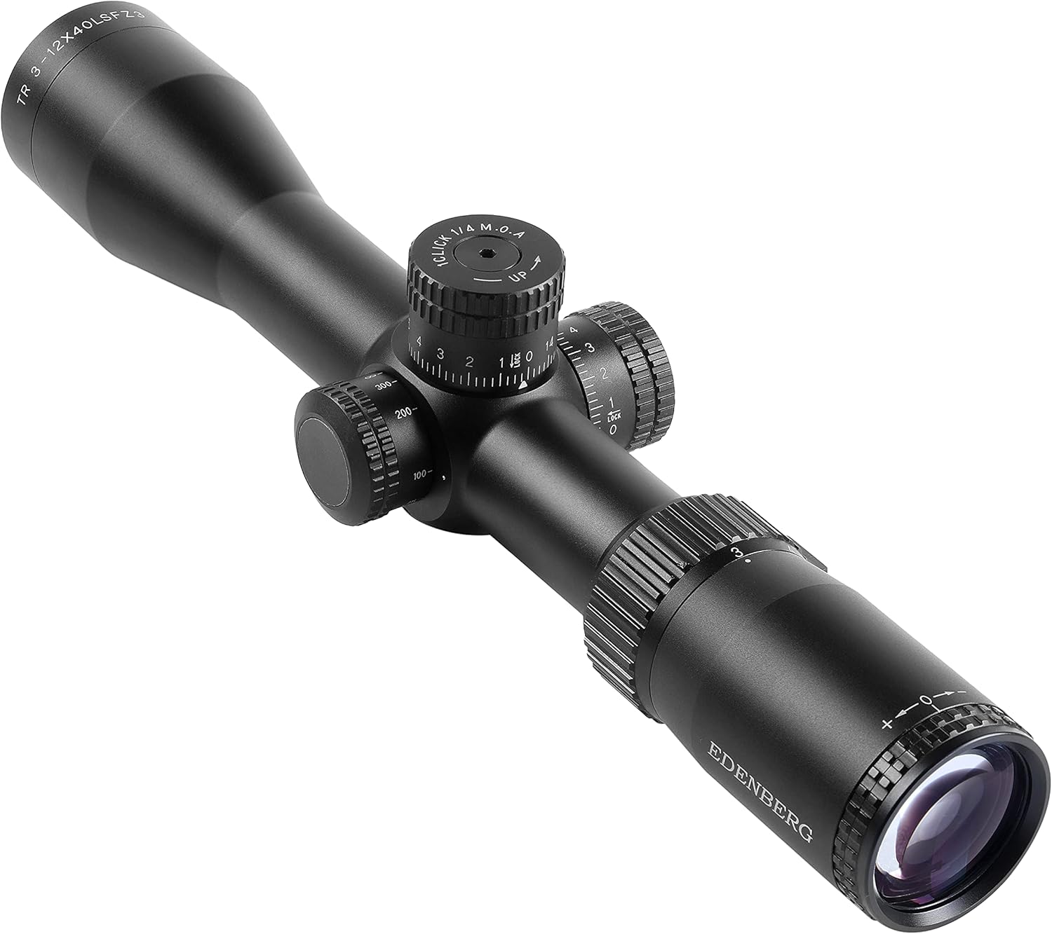 Edenberg 3-12x40 Side Focus Second Focal Plane ,30mm Tube, Lockable W/E Turrets, Rifle Scope for Hunting and Tactical Shooting