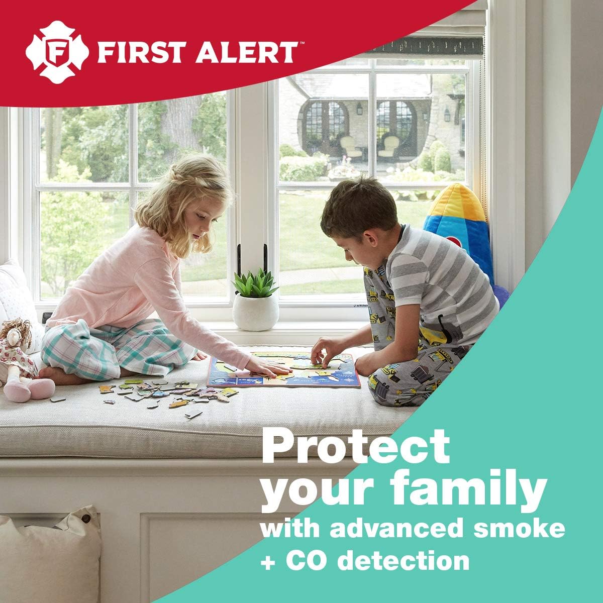 First Alert SCO5CN Combination Smoke and Carbon Monoxide Detector, Battery Operated , White Pack of 2