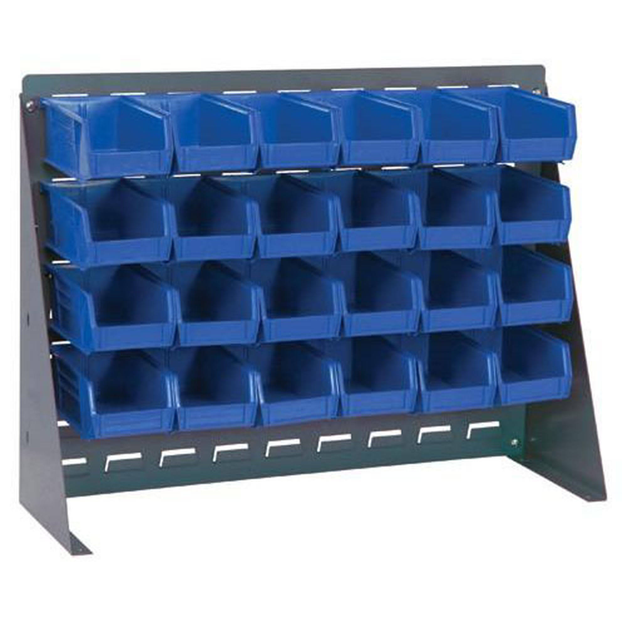 Quantum Storage Systems QBR-2721-220-24BL Louvered Bench Rack, 27 x 8 x 21 in, Blue