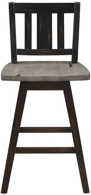 Homelegance Amsonia Black Sand Swivel Counter Height Chair-5602-24BKS2