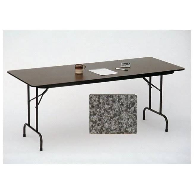 Melamine Standard Fixed Height Folding Table (24 in. x 96 in./Black Granite)