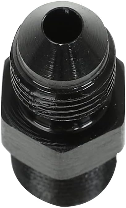 smileracing 3AN to 1/8 NPT Adapter Straight Pipe Thread to 3 AN Flare Fitting Black 2PCS