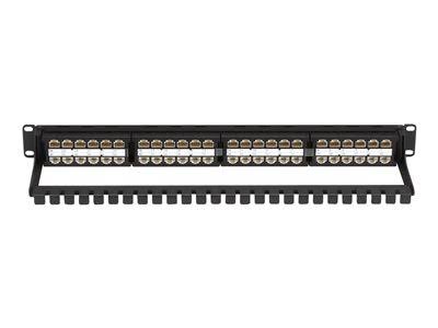 Black Box SpaceGAIN CAT5e High-Density Feed-Through Patch panel - CAT 5e - 1U - 48 ports