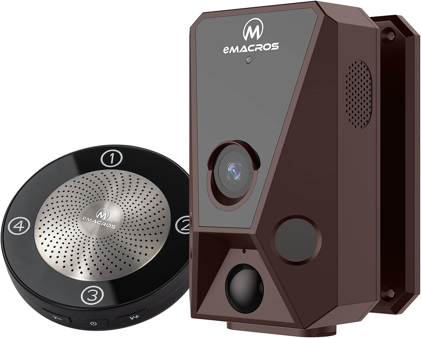 eMACROS Wireless Home Security Camera System Outdoor, Motion Detection Camera, HD Nearly 2K with Night Vision, Built Two-Way Talk and Siren Alarm, Direct to WiFi No Hub Needed, No Monthly Fees