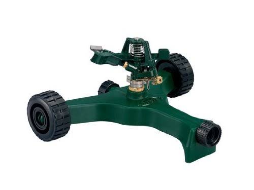 Orbit Lawn Watering Impact Sprinkler on Wheel Base - Hose Water Yard