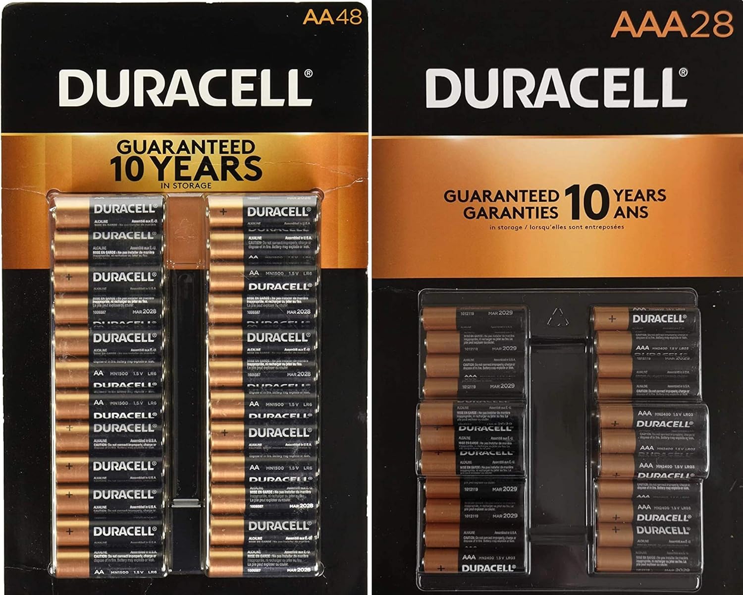 Duracell CopperTop Alkaline Batteries Variety Pack - 48 AA Batteries & 28 AAA Batteries Valuepack Pack of 2