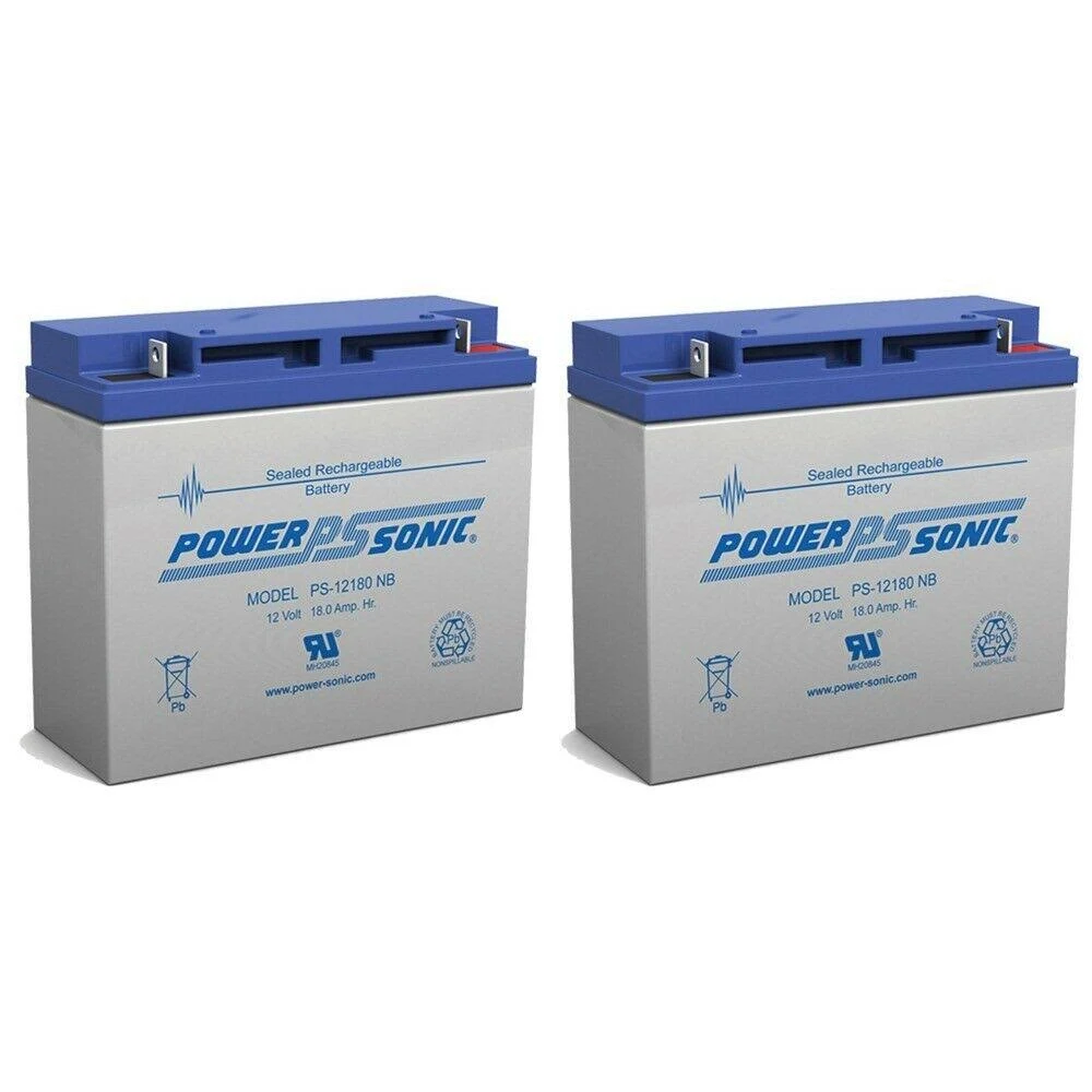 PS-12180NB 12V 18Ah Lead Acid Battery 12Volt (Pack of 2)