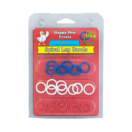 Happy Hen 17021 Sz9 Spir Leg Bands 26 Pack (Case of 6)
