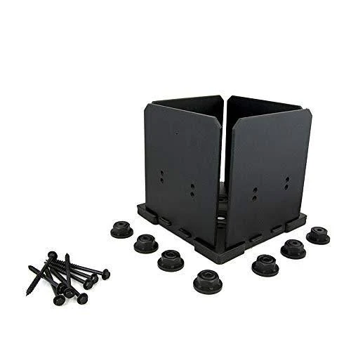 OZCO 51709 Ironwood 8x8x22 Post Base (1 per Pack) Black
