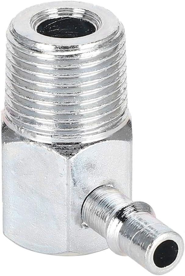 Intake Manifold Joint, Aluminum Alloy Intake Manifold Vacuum Fitting 90&deg; 3/8NPT-1/4 Hose Nipple Car Modification 4535Z