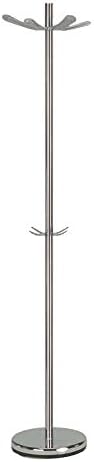 New Spec Contemporary Metal Coat Rack in Silver Pack of 2