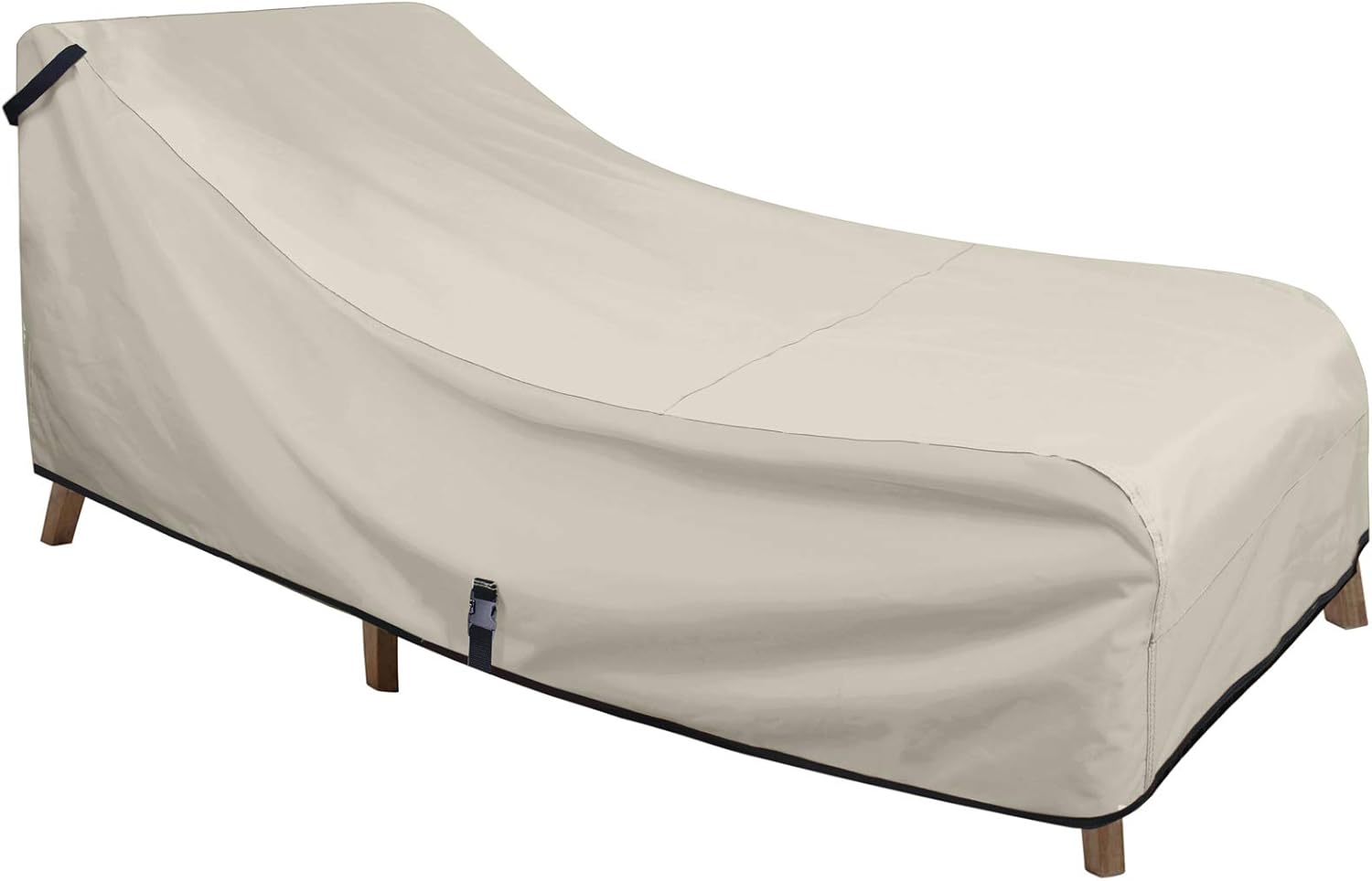 Porch Shield Patio Lounge Chair Cover - Waterproof Outdoor Chaise Lounge Chair Covers 2 Pack - 76W x 32D x 32H inch, Black