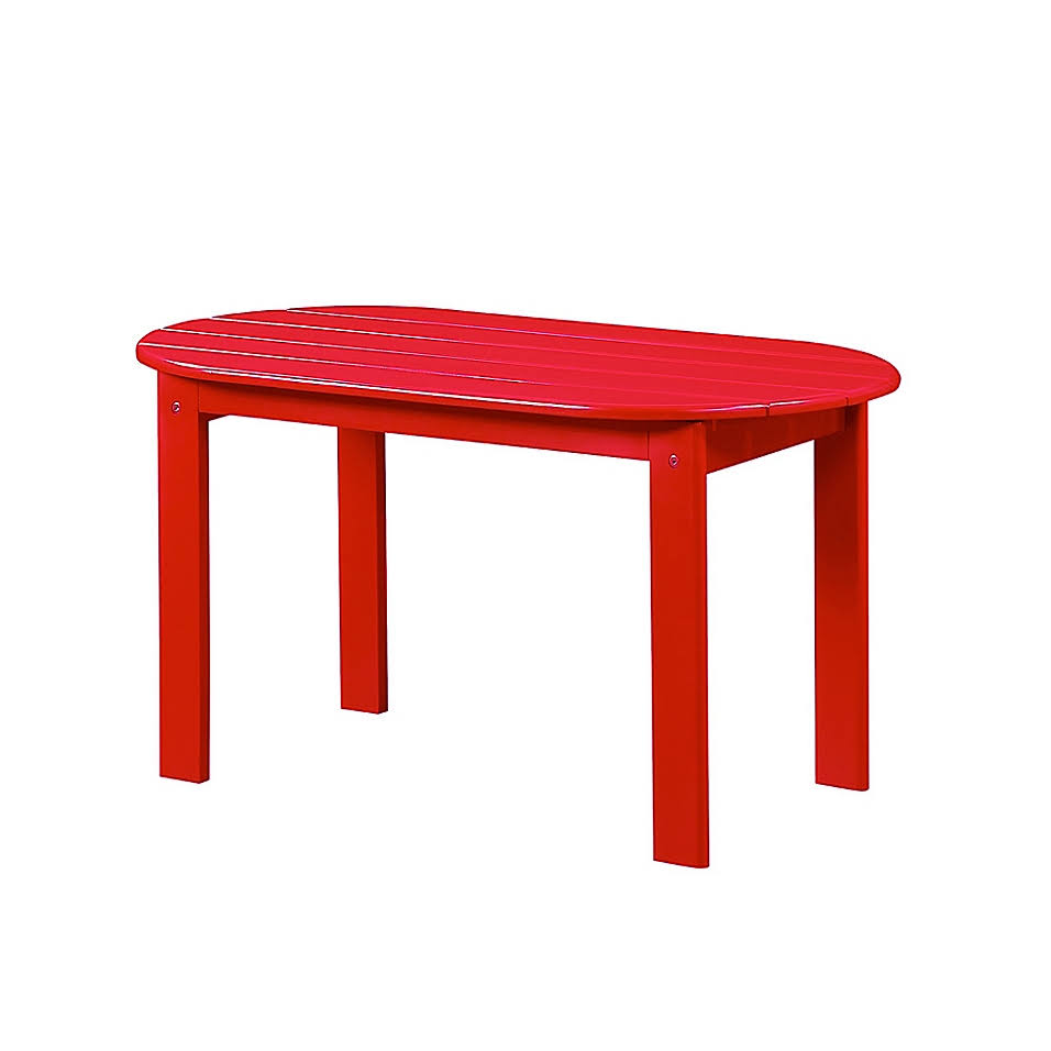 Linon Home Blaise Adirondack Outdoor Coffee Table in Red