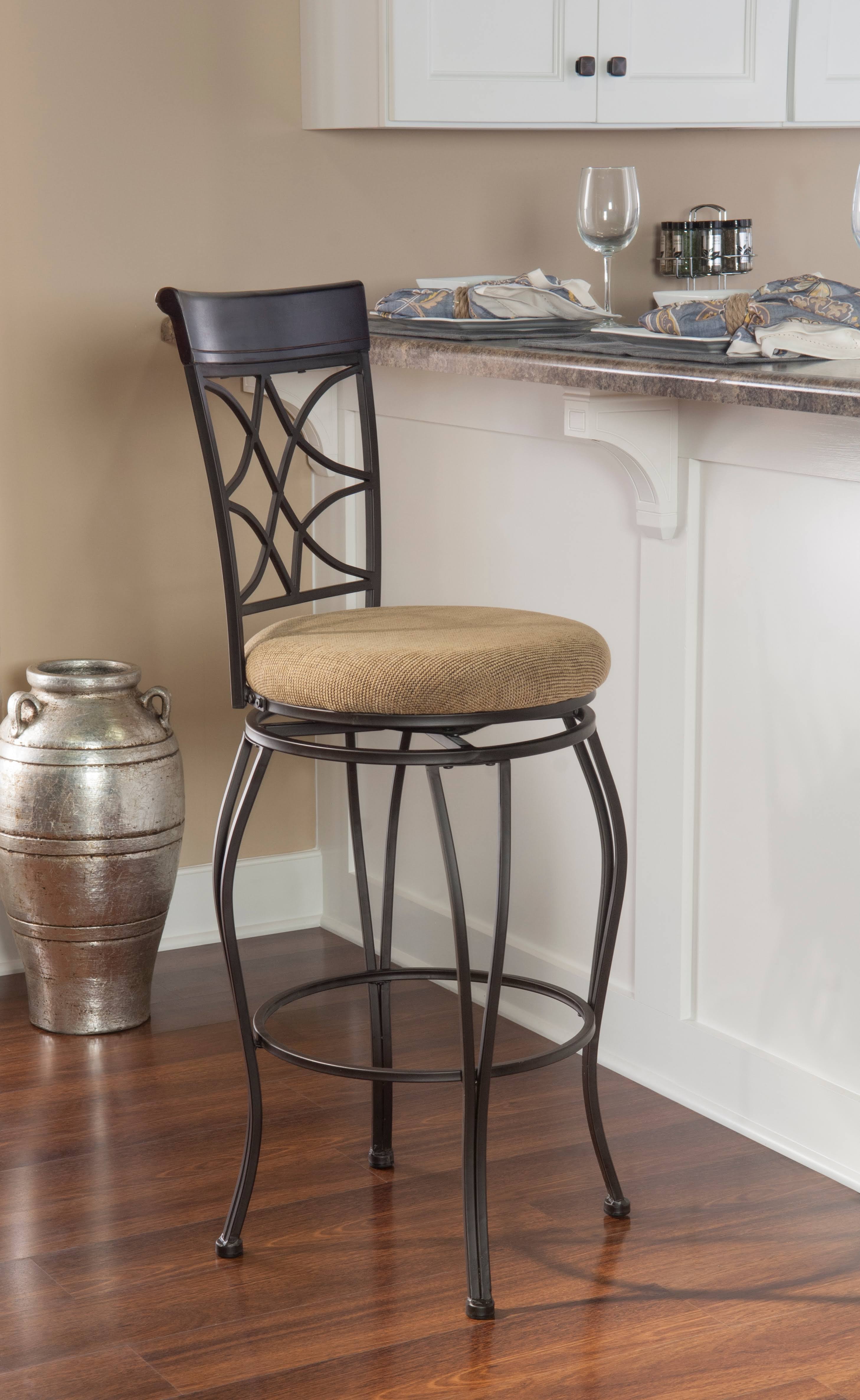 Lombardi Curves Back Bar Stool, Brown by Ashley HomeStore