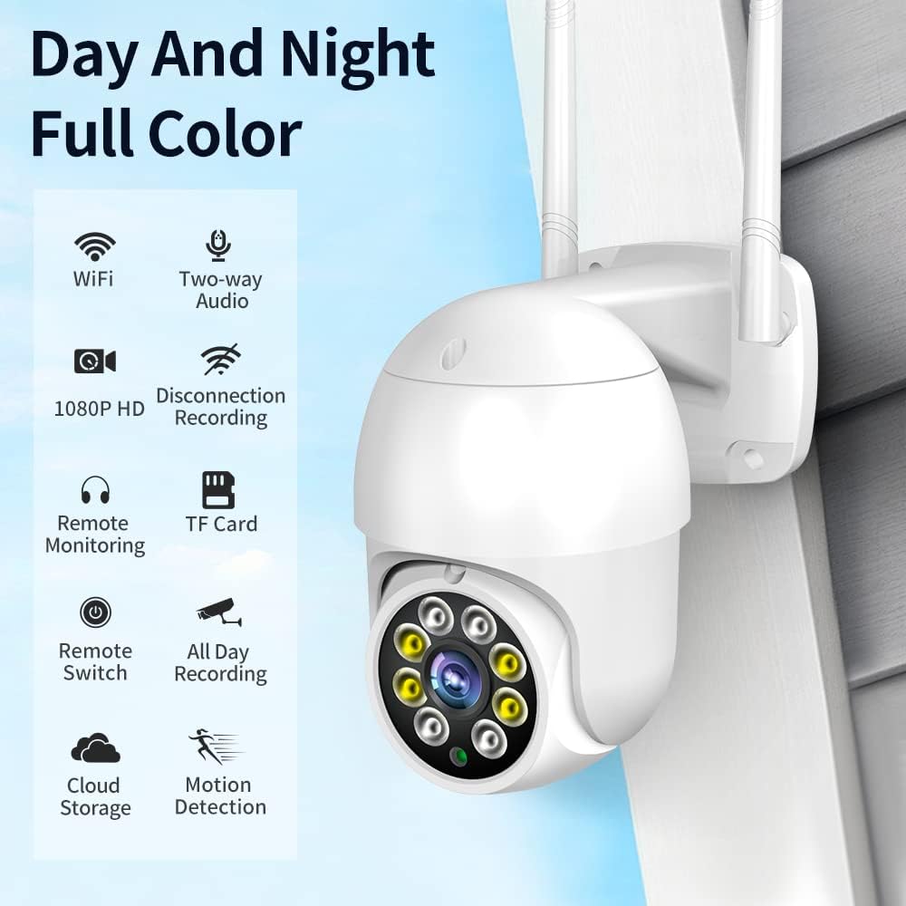 2K Security Camera Outdoor Wired Starlight Color Night Vision for Home Security AI Human Detection & Auto Tracking, 2-Way Audio, IP65 Waterproof, SD Slot, Compatible with Alexa