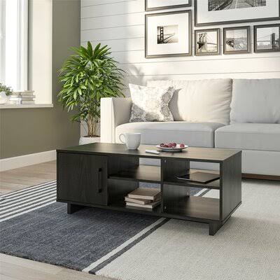 Genrich Coffee Table with Storage Latitude Run Color: Black Oak