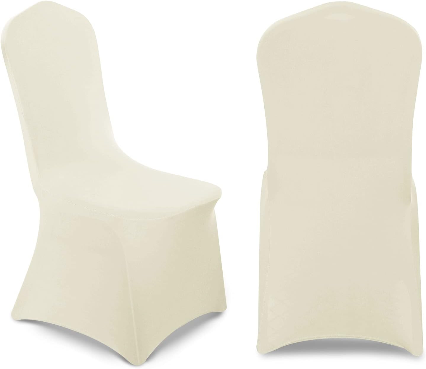 Yucoao 20 PCS Black Spandex Dining Room Chair Covers for Living Room - Universal Stretch Chair Slipcovers Protector for Wedding, Banquet, and Party