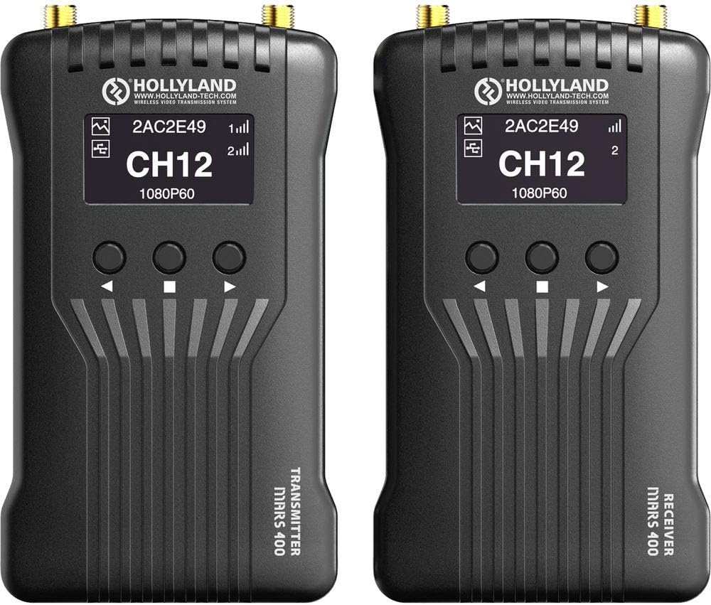 Hollyland Mars 400 Dual HDMI Wireless Video Transmission System with 2X NP-F770 Li-Ion Battery Pack & AC/DC Charger Bundle