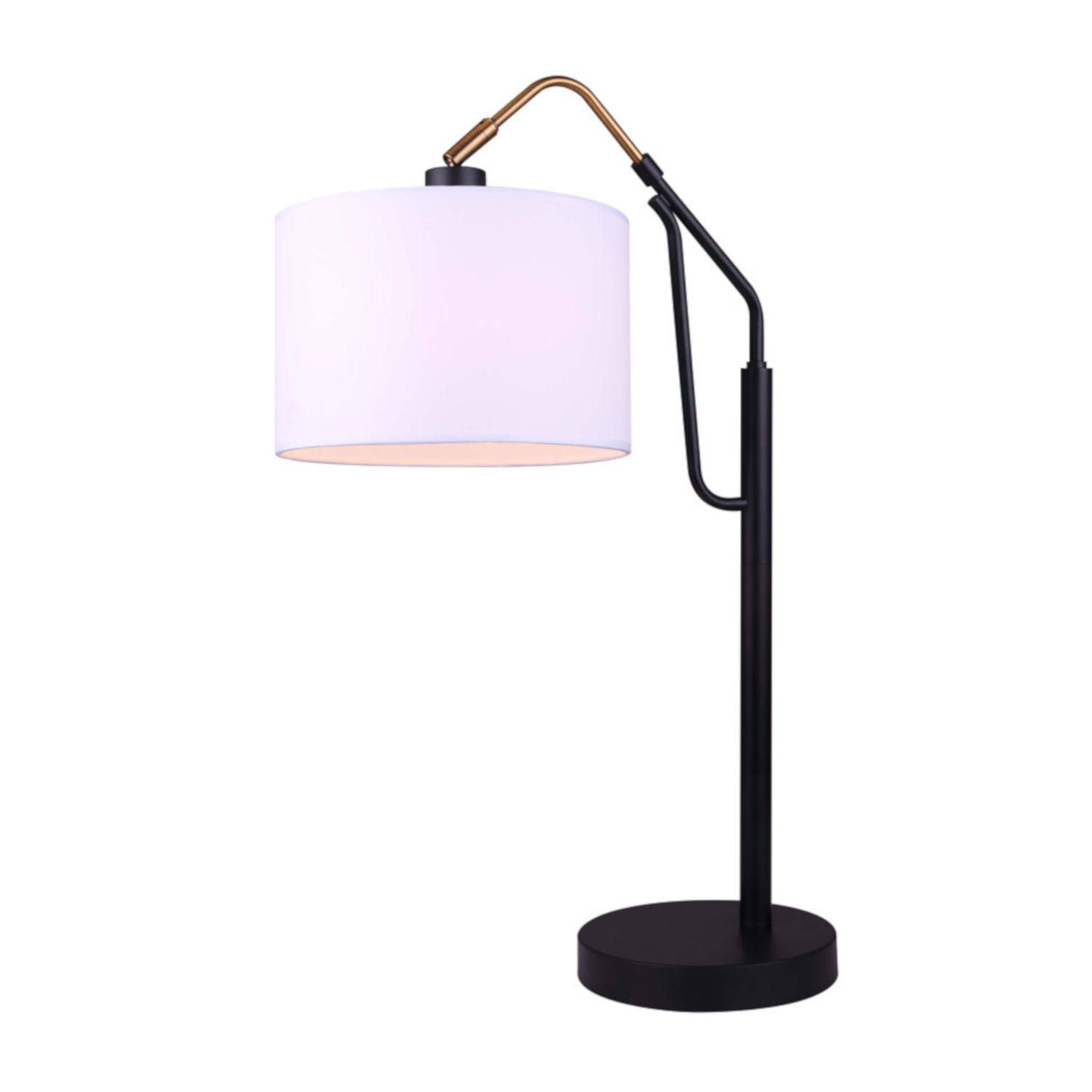 Canarm ITL1024A27BKG Winston 1 Light Table Lamp, Black