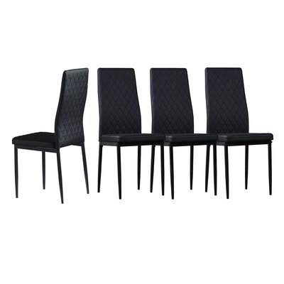 Cinde Side Chair Latitude Run Color: Black