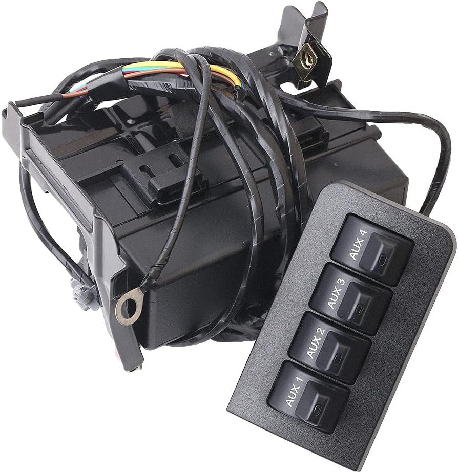 SEEU. AGAIN in-Dash Auxiliary Upfitter Switch Assembly AL3Z13D730AA Cluster Voltage Regulator Switch Wire Harness Wiring Jumper Kit Compatible with F350 Super Duty Replaces BC3Z14A303B