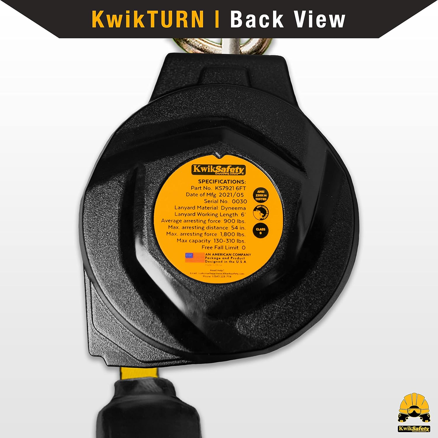 KwikSafety Mini Mamba | 6 ft. Self Retracting Lifeline