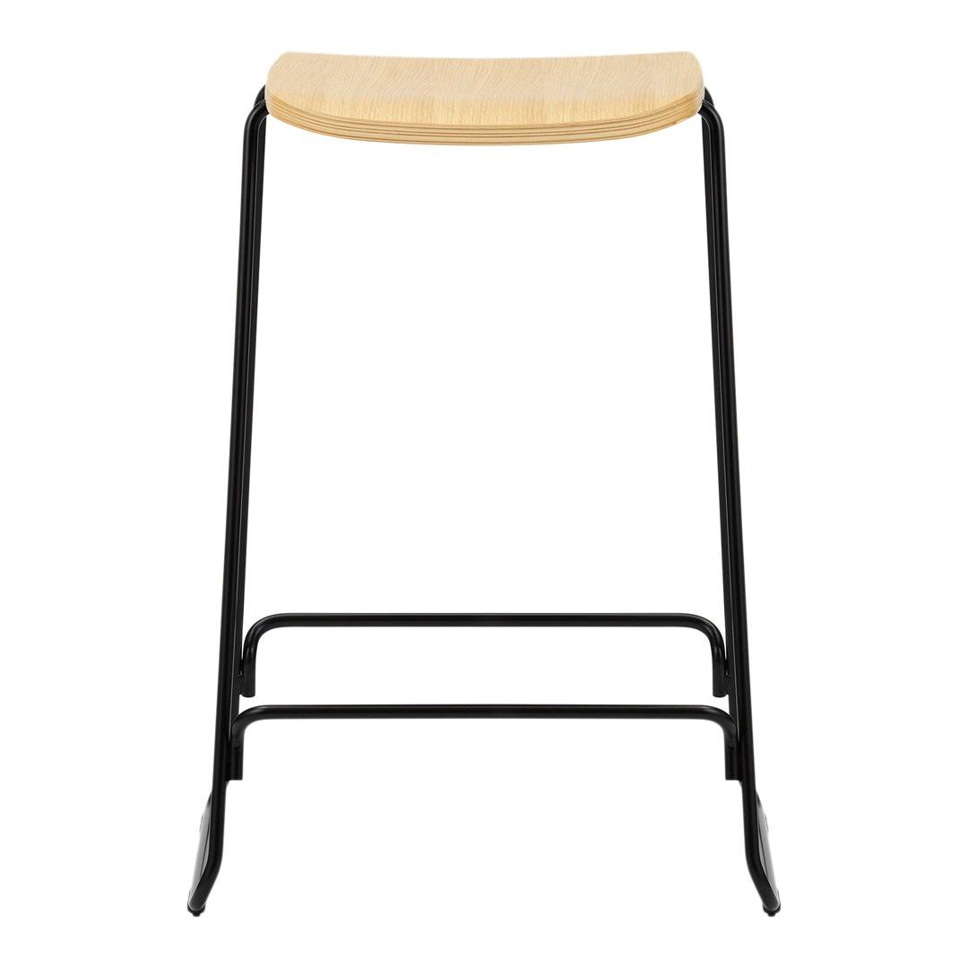 Normann Copenhagen Just Barstool 65 cm Oak/Black Steel