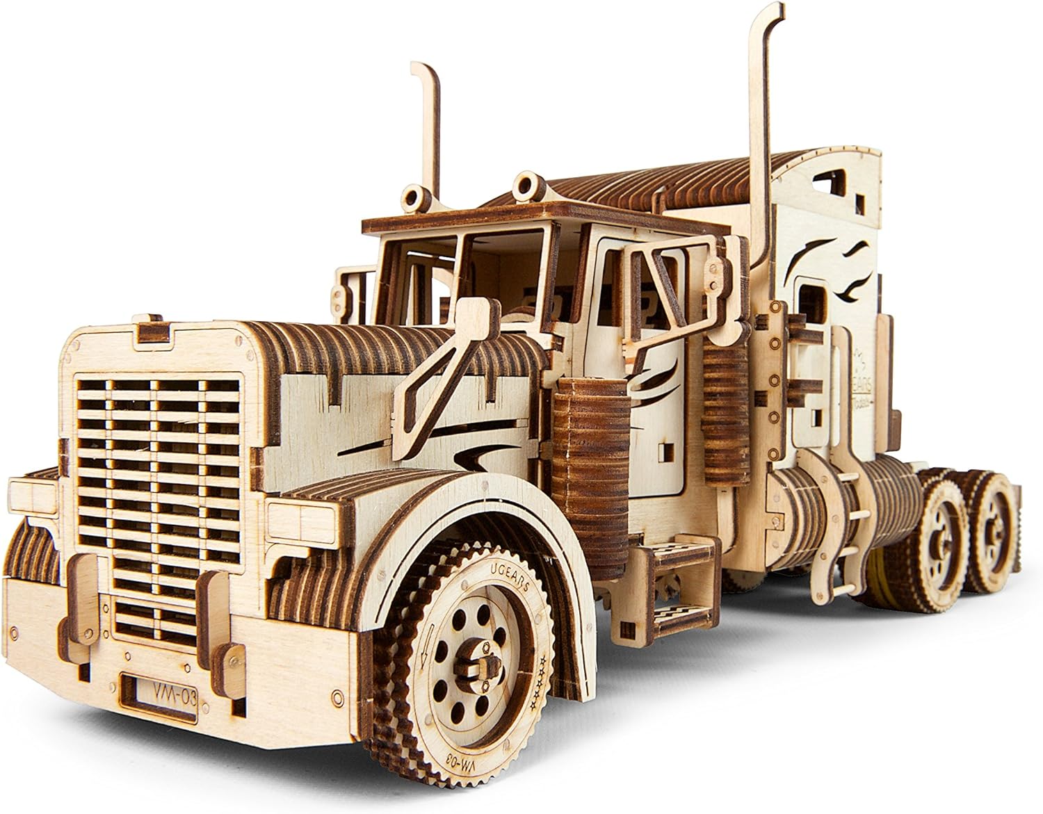 UGEARS VM-03 Self-Assembly Mechanical Heavy-Truck Model 3D Wooden Puzzle Kit Pack of 2