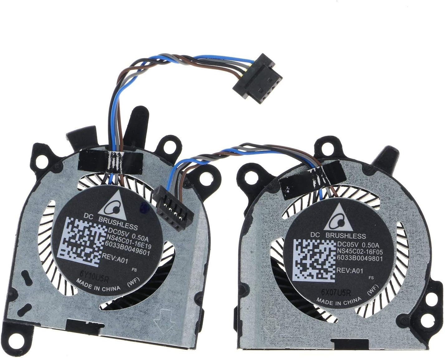 CPU & GPU Cooling Fan for HP Envy 13-AB000 13-AB067CL 13-AB012TU 13-AB044TU 13-AB026TU 909630-001 909629-001 NS45C01-16E19 NS45C02-16F05 Pack of 2