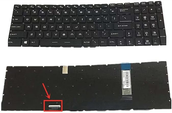 GAOCHENG Laptop RGB Backlit Keyboard for MSI GE76 Dragon Tiamat 10UG 10UH 11UG 11UH GE76 Raider 10UE 10UG 10UH 11UE 11UG 11UH Colourful Backlit English US NO Frame