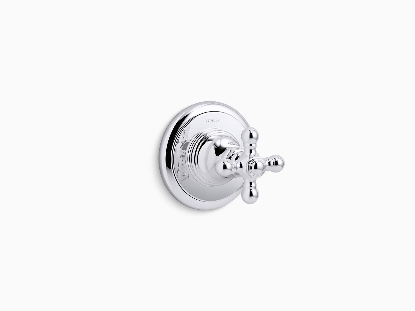 Kohler K-T72770-3 Artifacts TRANSFER Valve Trim with Cross Handle Polished Chrome