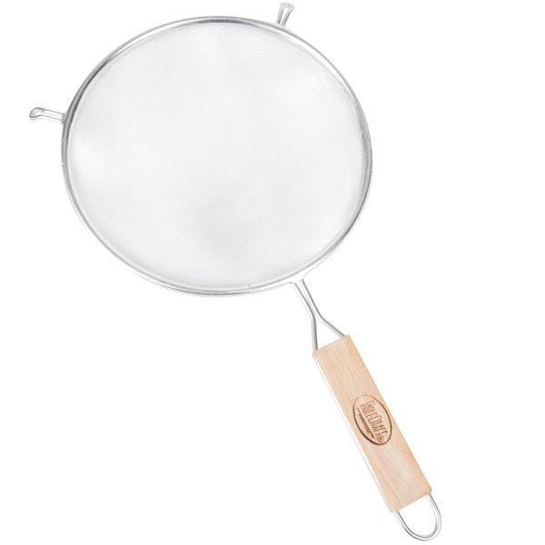 Tablecraft 94 8x22Dia. x 14x22L Single Fine Mesh STRAINER w/ Wood Handle,12 Packs