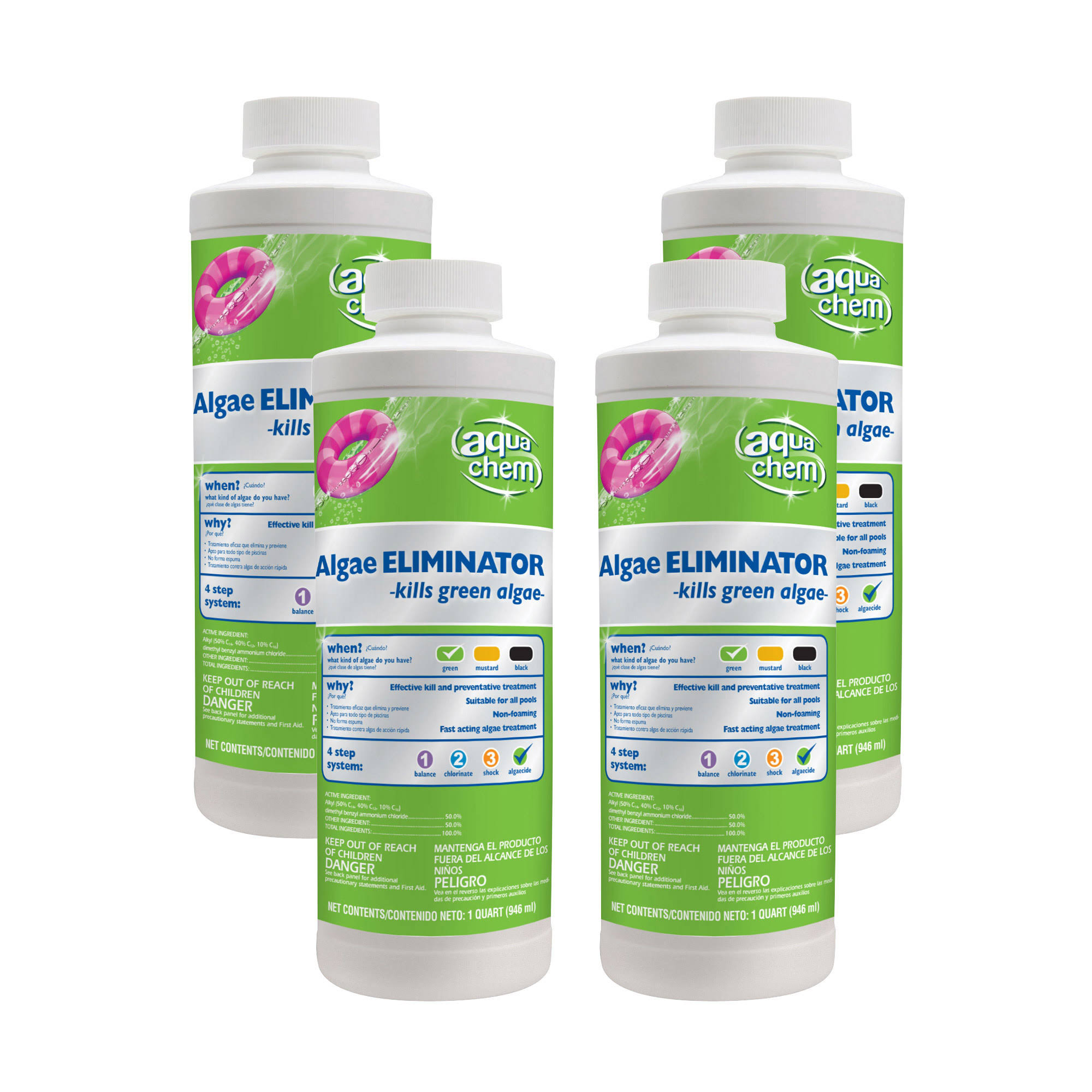 Aqua Chem Algae Eliminator for Swimming Pools White 4 Pack