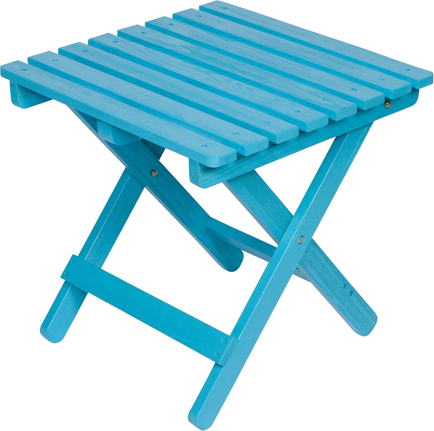 Shine Company Inc 4109N Adirondack Square Folding Side Table, Natural Pack of 2