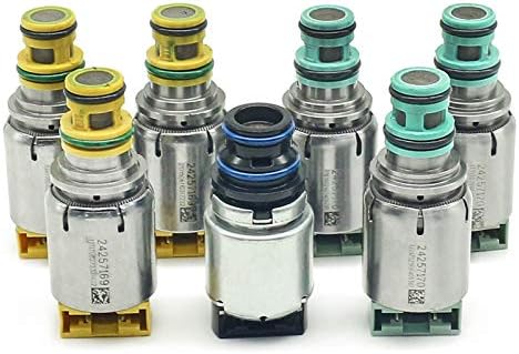 6T45E 6T40 Transmission Solenoids Kits 7Pcs Transmission Solenoid Set Compatibile with Chev-y Cruze LaCrosse Malibu Buic-k 6T45E, 6T40