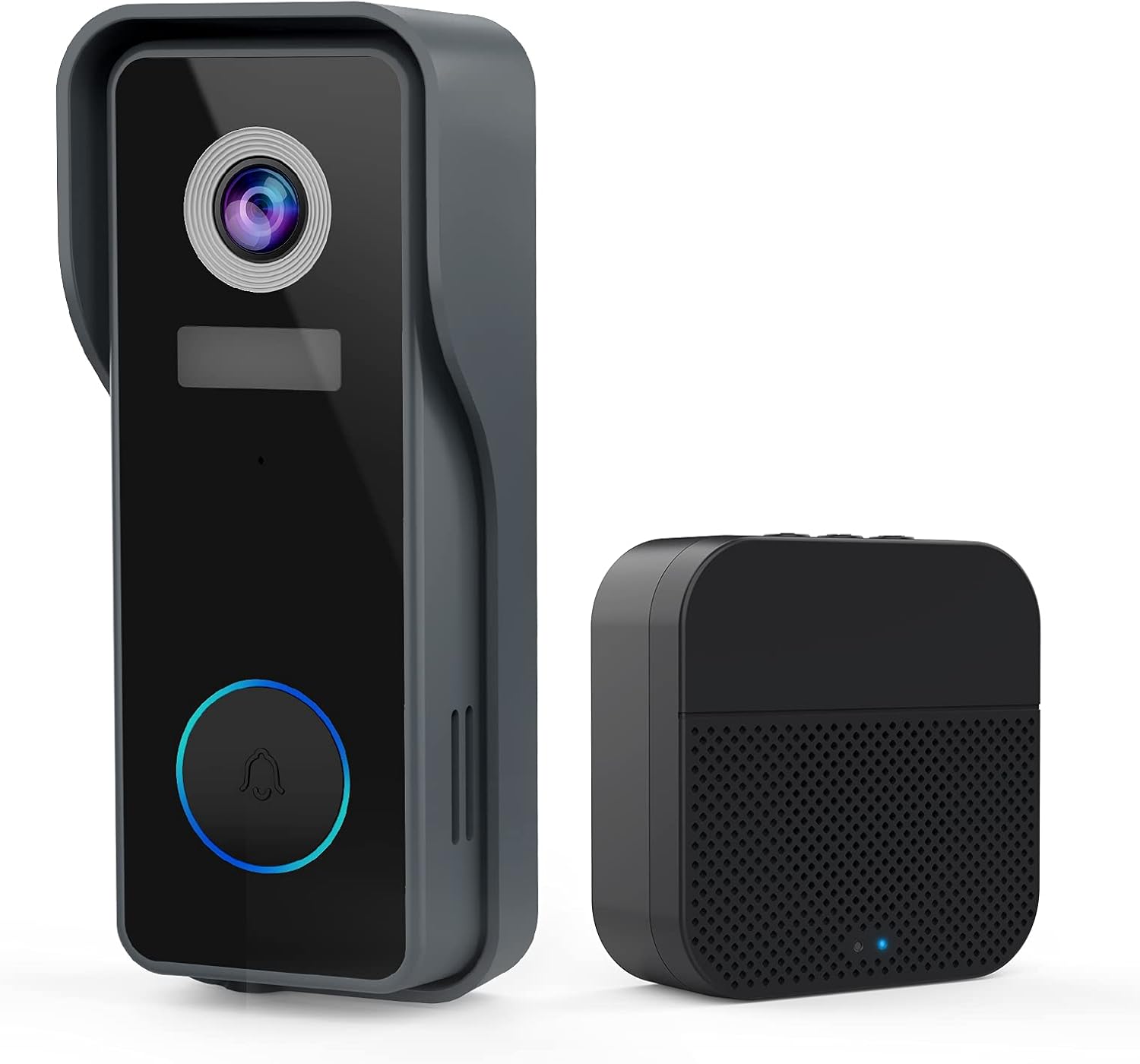 Wireless Doorbell Camera with Chime, MUBVIEW WiFi Video Doorbell Camera with Motion Detector, Anti-Theft Device, 1080P HD, Night Vision, 2-Way Audio, Storage (Optional) Pack of 2
