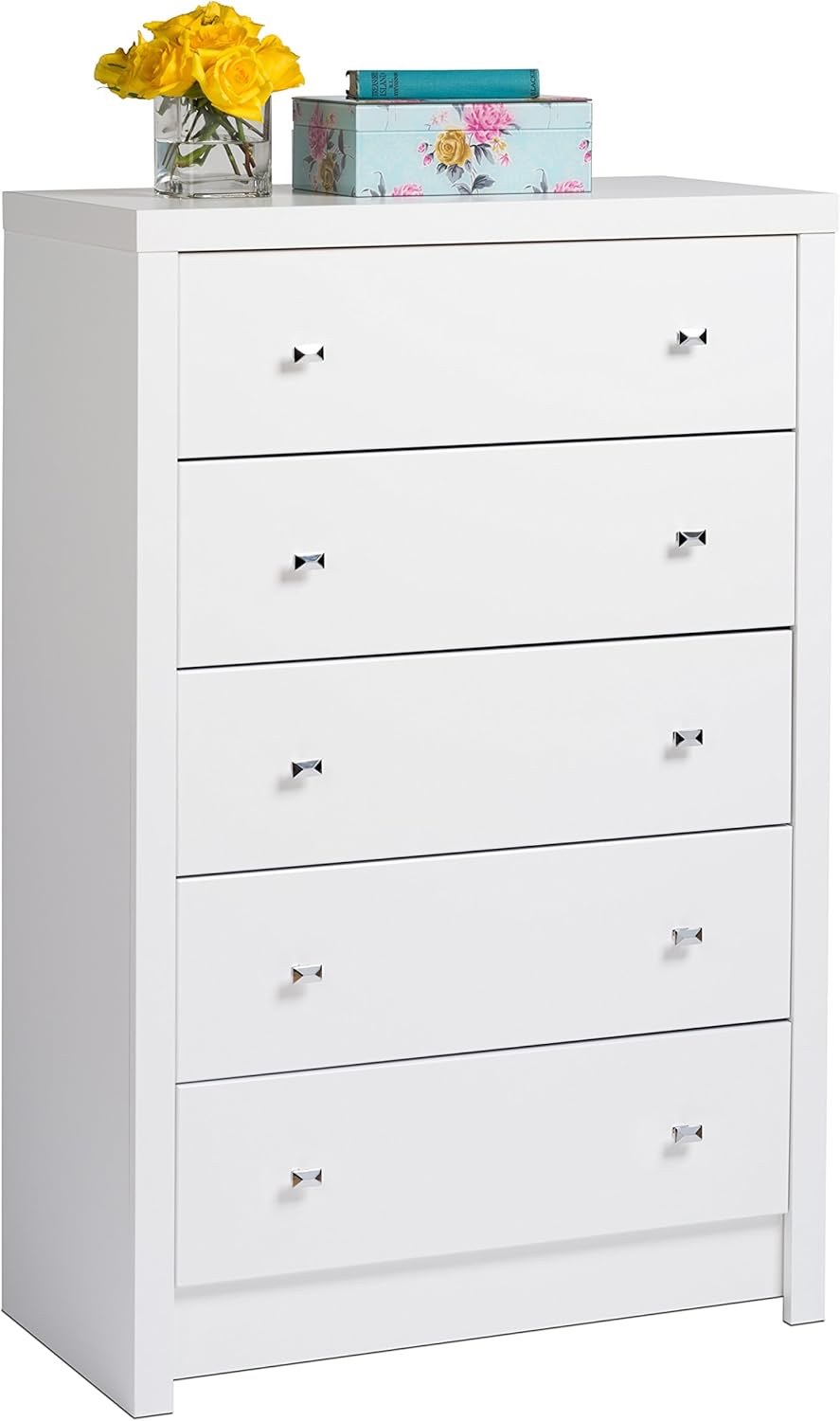 Prepac White Calla 5-Drawer Chest, King,