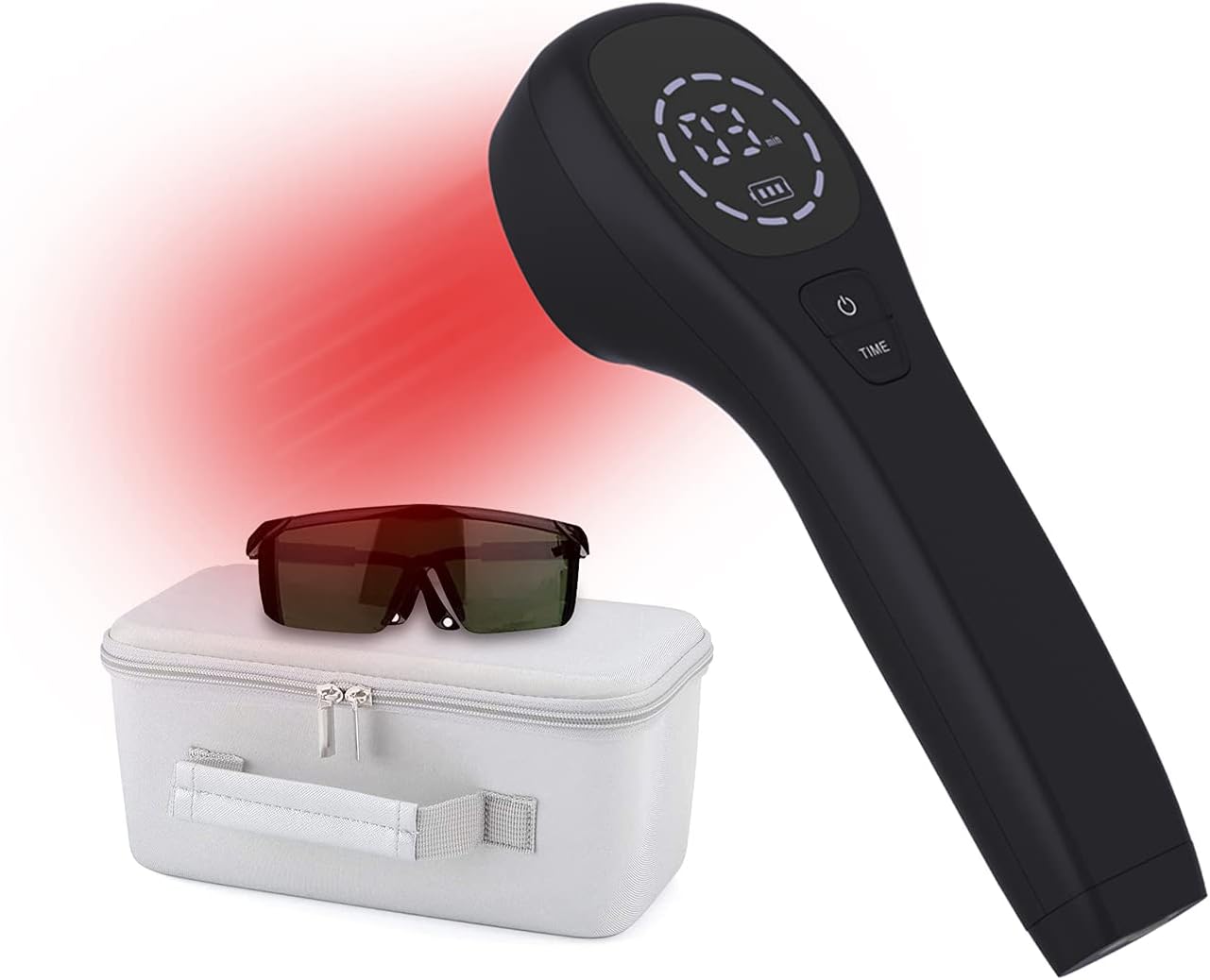 Red Light Therapy Device for Pain Relief, Joint and Muscle Pain Reliever, Infrared Light with 650nm and 808nm (Two*808nm) (Black)