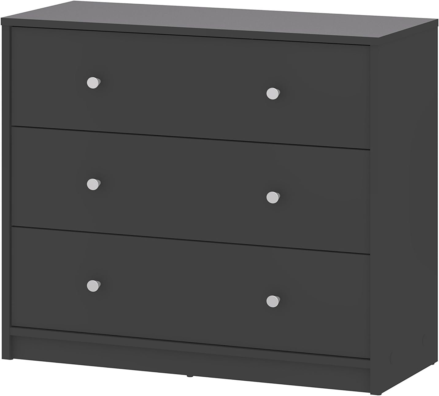 Tvilum Portland 3 Drawer Chest, Grey Pack of 2