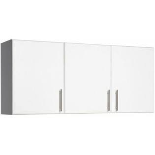Prepac 3 Door Wall Cabinet White Prepac Elite Stylish Brushed Metal Handle Laundry Room