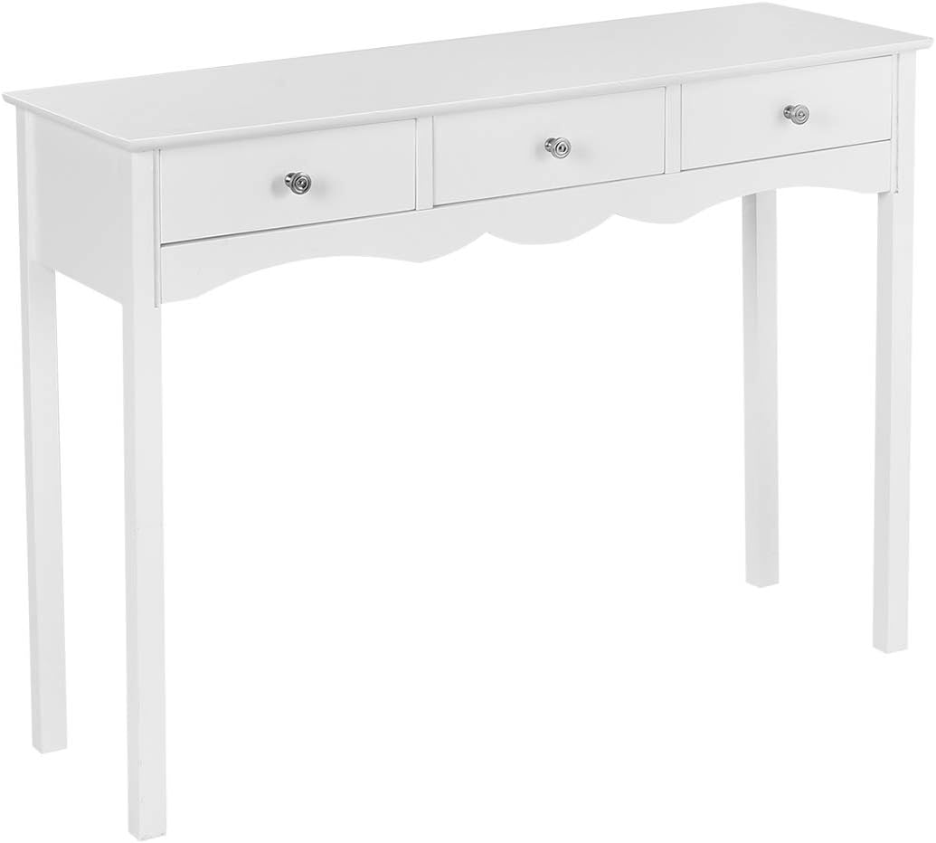 Giantex Console Table W/3 Drawers for Living Room, Bedroom, Entryway Multifunctional Usage Accent Hall Table Desk