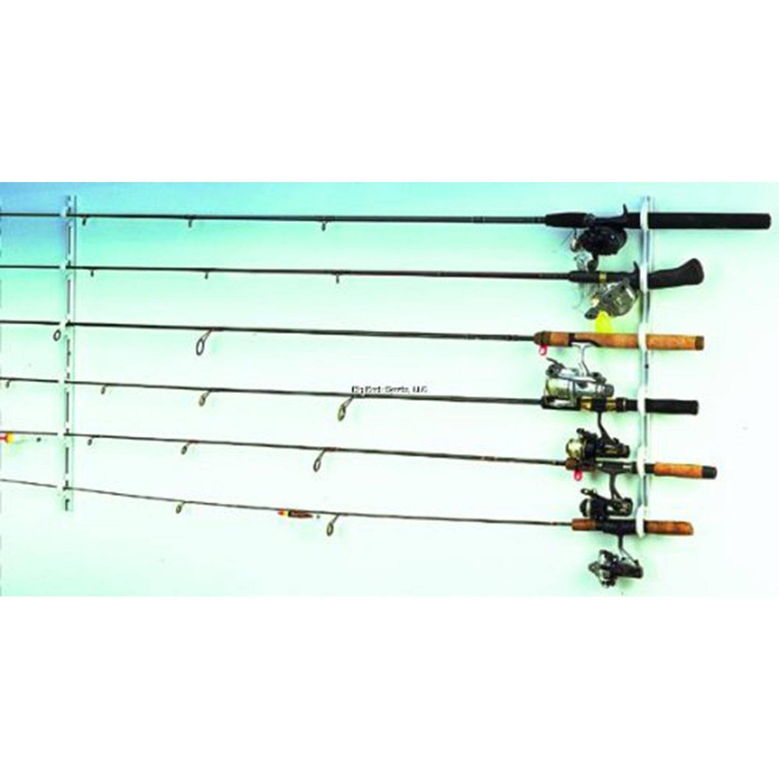 Du-Bro Trac-A-Rod 4& Fishing Rod Rack - Silver White
