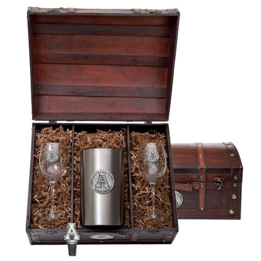 Heritage Metalworks WSC10325 Appalachian State University Wine Chest Set
