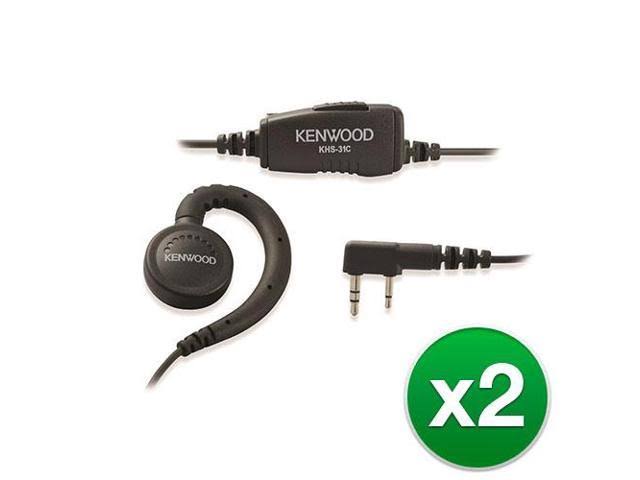 Kenwood KHS31C Cring ontheear Headset w/PTT (2-Pack) C-Ring on The Ear Headset with PTT