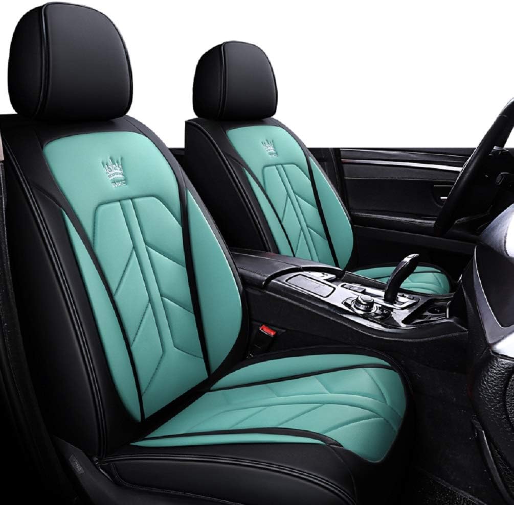 RED-SHYN R-001 Leatherette Car Seat Covers for 5-SEAT Cars,Universal Fit Car Seat Covers Full Set Car Seat Proteror (Black-Pink)