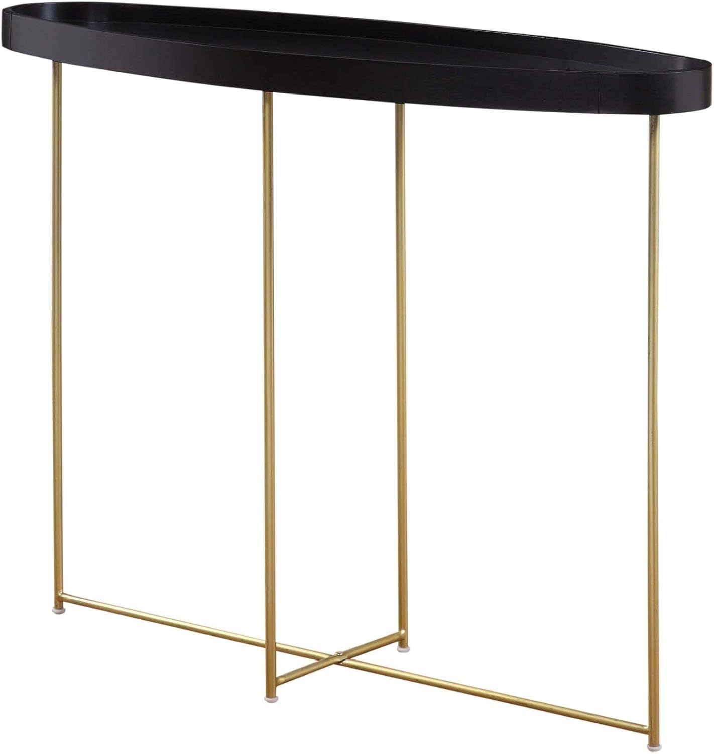 Convenience Concepts Lunar Console Table, Black/Gold