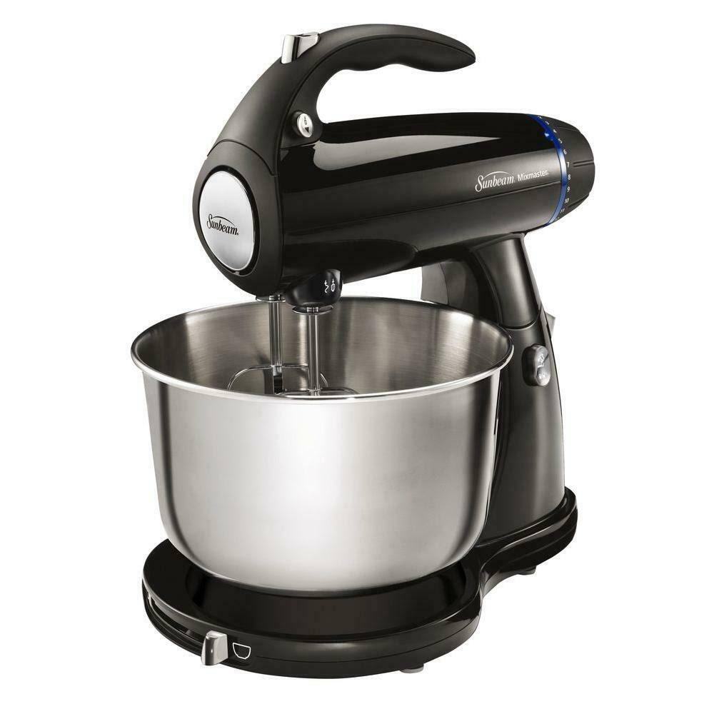 Sunbeam Mixmaster Stand Mixer 4 qt 12 Speed Black Die Cast Home Kitchen Cooking