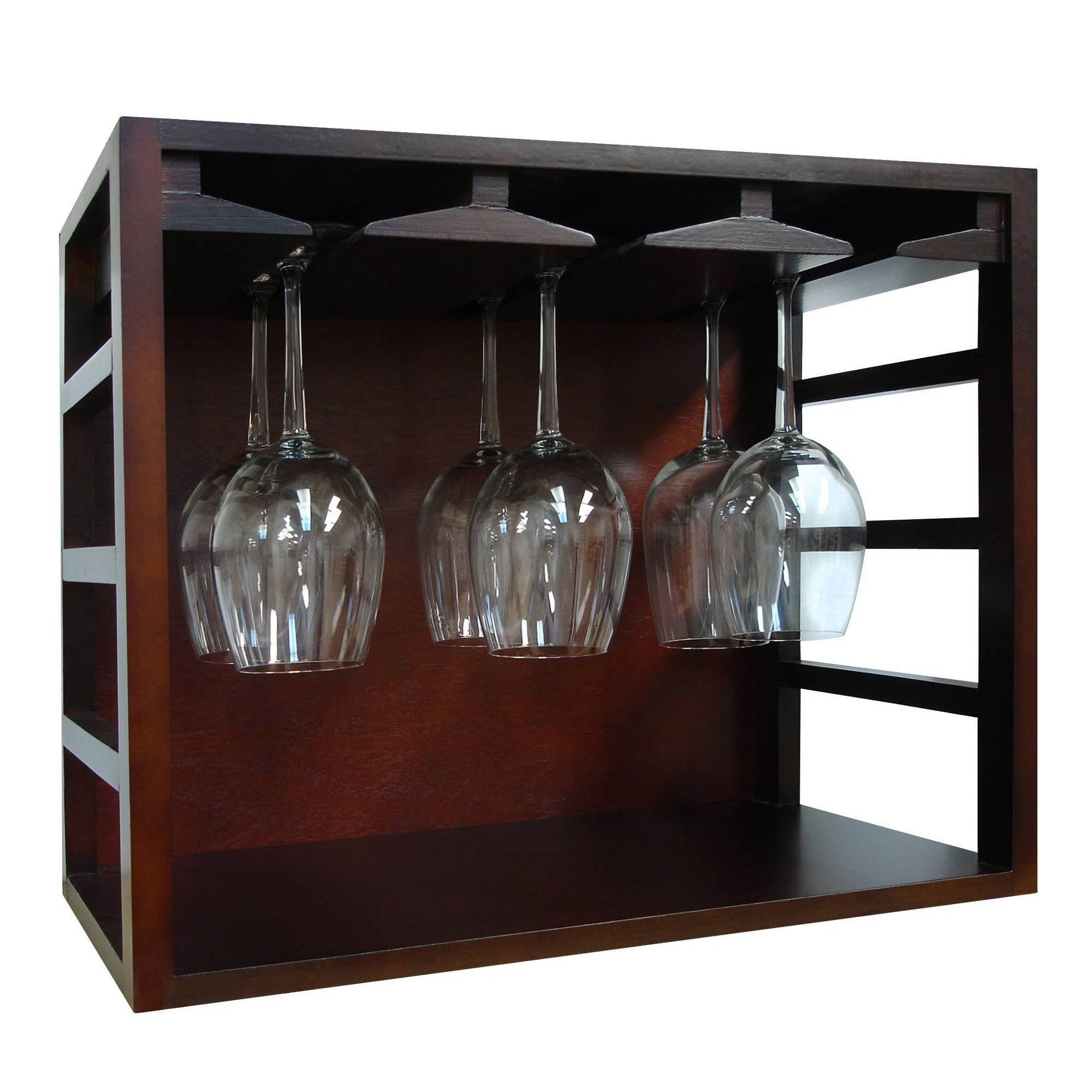 Epicureanist Brown Stackable Wine Glass Rack