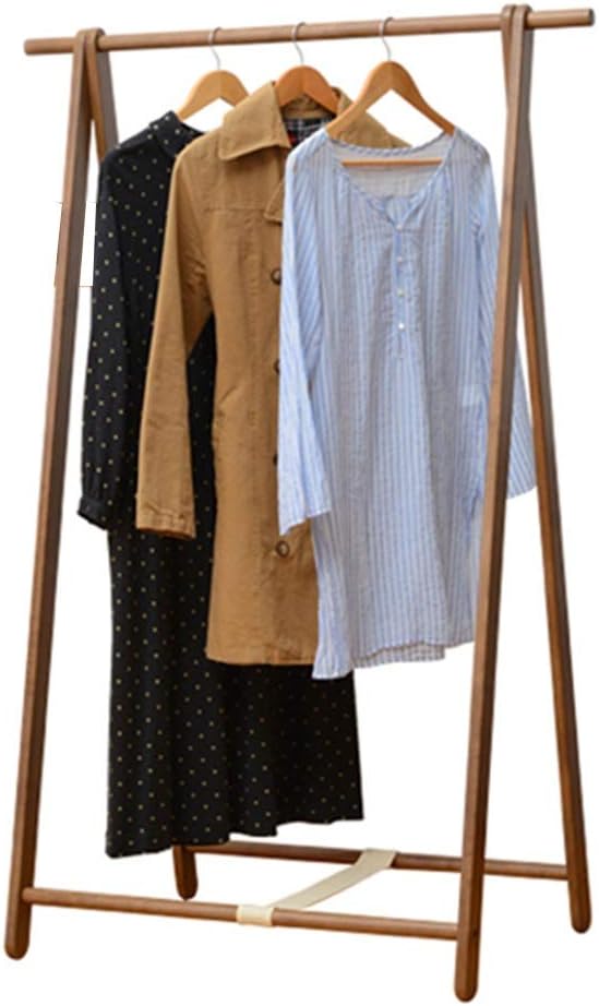 COAT RACK ZHIRONG Solid Wood Living Room Bedroom Hangers Drying Rack Storage Rack 8056148CM (Color : Brown)