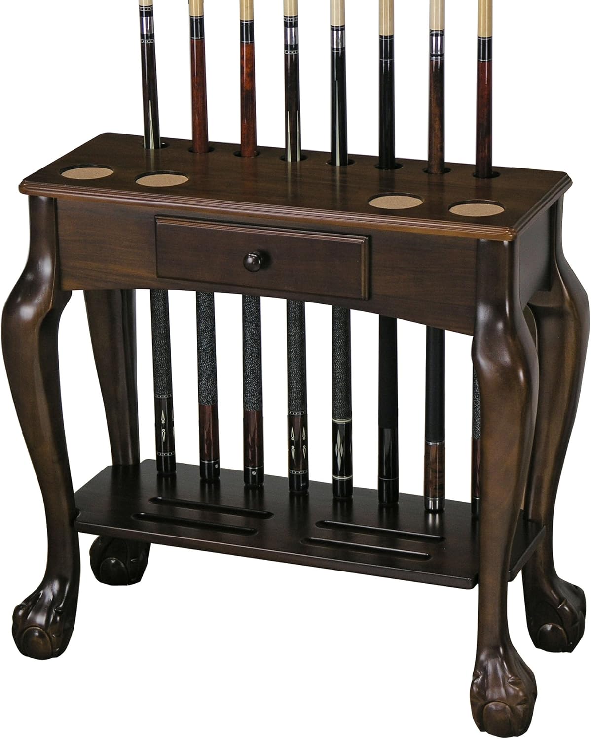 Fairview Game Rooms Billiard Cue and Ball Rack with Drawer